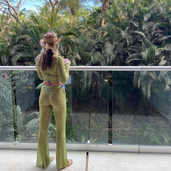 Garage Mesh Checkered Coverup Set - Picture 2 of 2